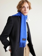 CELINE - Logo-Appliquéd Fringed Cashmere Scarf