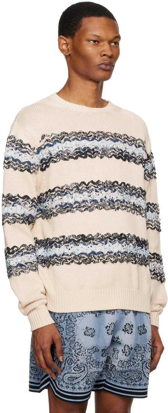 AMIRI Beige Baja Bandana Sweater Amiri