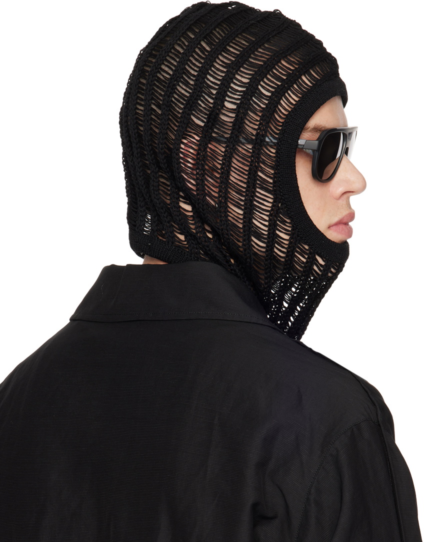 NVRFRGT Black Ribbed Balaclava