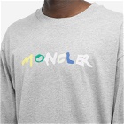 Moncler Men's Logo Long Sleeve T-Shirt in Grey