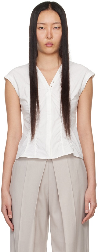 Photo: LOW CLASSIC White Cap Sleeve Blouse