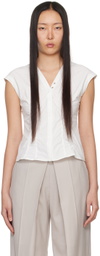 LOW CLASSIC White Cap Sleeve Blouse