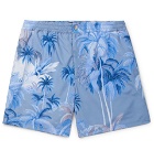 Tod's - Short-Length Printed Swim Shorts - Men - Blue