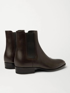 SAINT LAURENT - Wyatt Leather Chelsea Boots - Brown