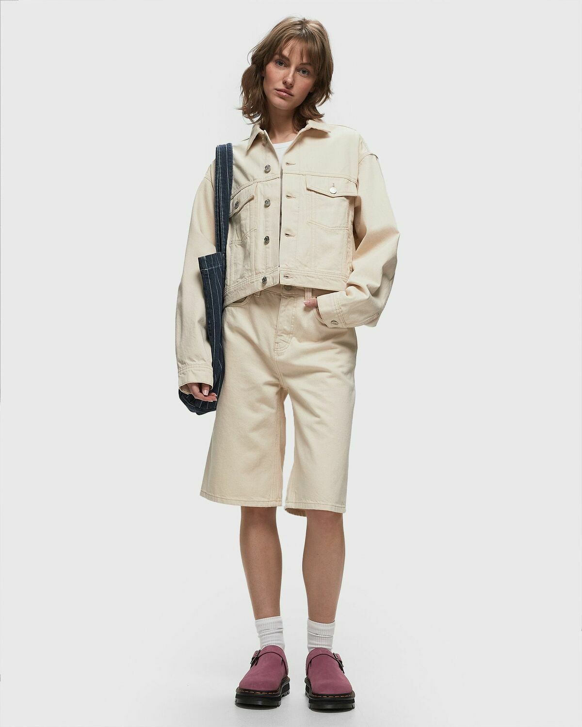 Won Hundred Irina Denim White Casual Shorts