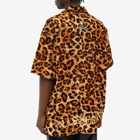MASTERMIND WORLD Men's Leopard Print Vacation Shirt in Yellow Leopard