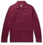 Monitaly - Vacation Camp-Collar Vancloth Cotton Oxford Shirt - Burgundy