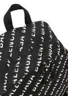 Balenciaga Wheel Logo-print Nylon Backpack - Black And White - One Size