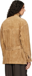 Arma Tan Doran Suede Jacket