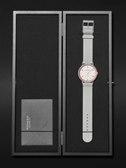 NOMOS Glashütte - Tangente 38 Date Love Limited Edition Hand-Wound 37.5mm Stainless Steel and Grosgrain Watch, Ref. No. 179.S2