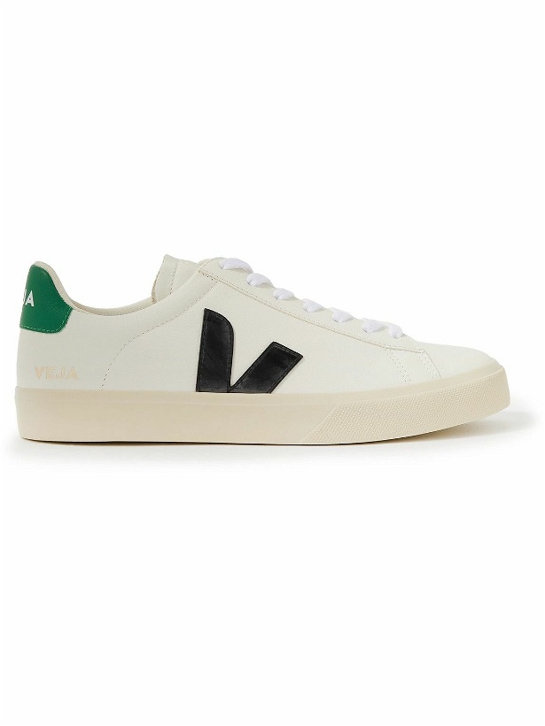 Photo: Veja - Campo Rubber-Trimmed Leather Sneakers - White