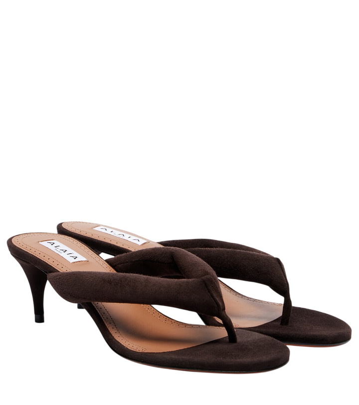 Photo: Alaïa Suede thong sandals