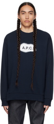 A.P.C. Navy Printed Sweatshirt