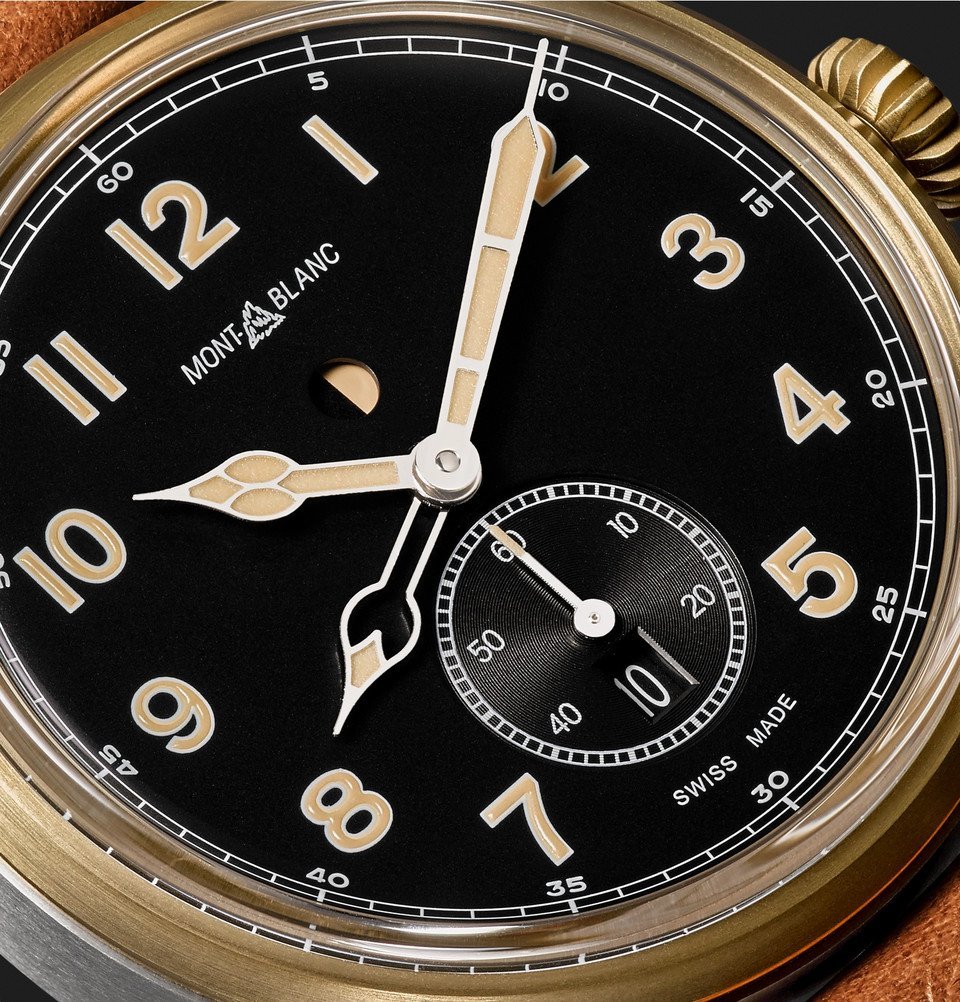 Montblanc - 1858 Automatic 44mm Stainless Steel and Leather Watch - Men - Black