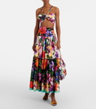 Dolce&Gabbana Bow-detail floral cotton bra top