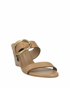 Farm Rio Mocha Buckle Wedge Sandal Womens Sandals Khaki