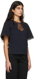 See by Chloé Navy Cotton T-Shirt