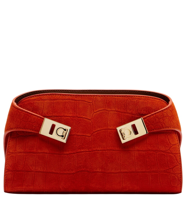 Photo: Ferragamo Hug Mini suede crossbody bag