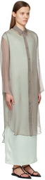 LESET Gray Farah Midi Dress
