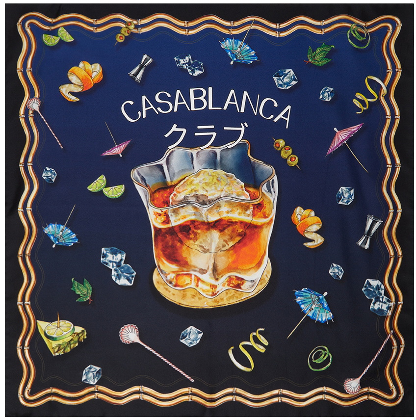 Casablanca Navy 'Casa Club' Nuit Scarf
