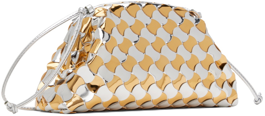 Bottega Veneta Silver & Gold Mini Pouch Bottega Veneta