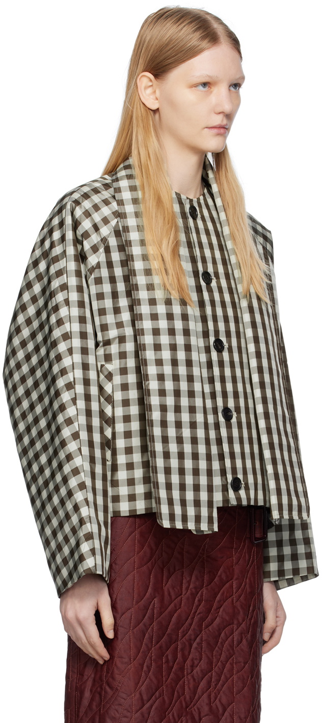 UMBER POSTPAST Beige & Brown Check Jacket