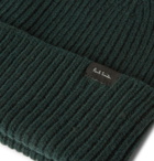 Paul Smith - Ribbed Cashmere and Wool-Blend Beanie - Green
