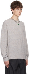 Acne Studios Gray Embroidered Sweater