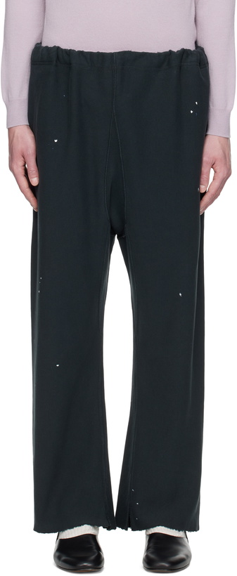 Photo: Maison Margiela Black Distressed Sweatpants