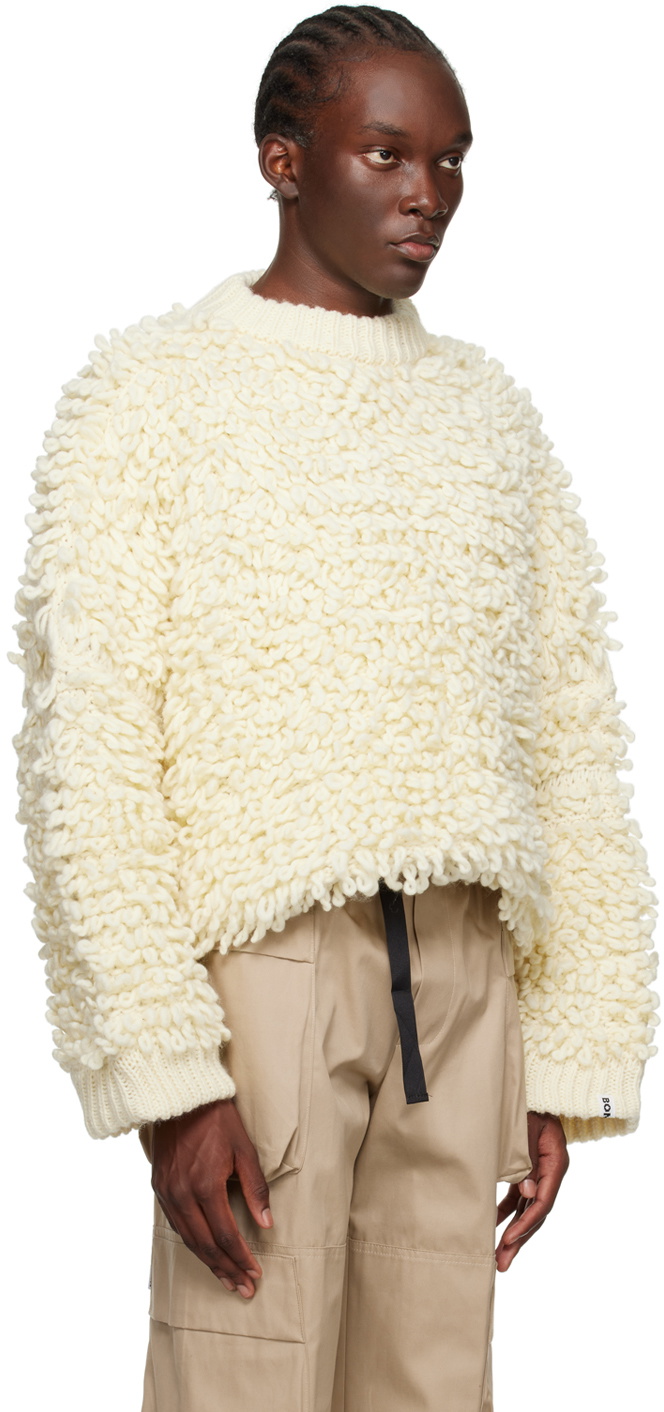 Bonsai Off-White Bubble Sweater