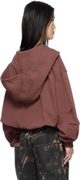 The Attico Purple Bonded Logo Hoodie