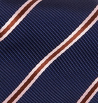 Kingsman - Drake's 8.5cm Striped Silk and Cotton-Blend Faille Tie - Blue