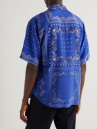 Etro - Bandana-Print Silk Crepe de Chine Shirt - Blue