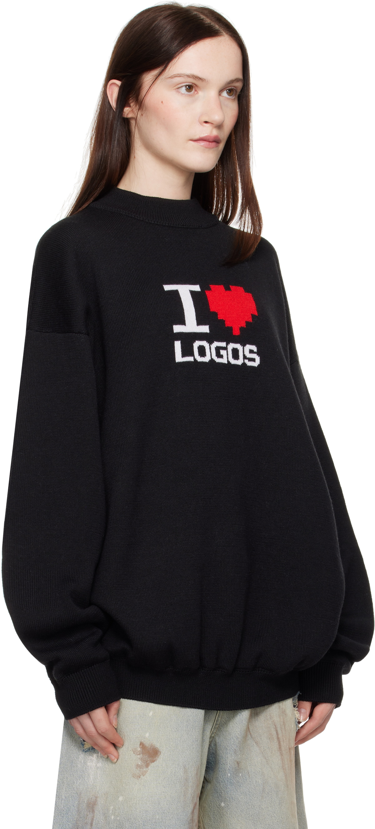 VETEMENTS Black 'I Love Logos' Sweater