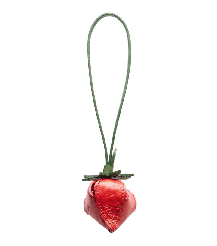 Photo: Jacquemus La Fraise Small embossed leather bag charm