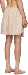 Acne Studios Beige Reflective Swim Shorts