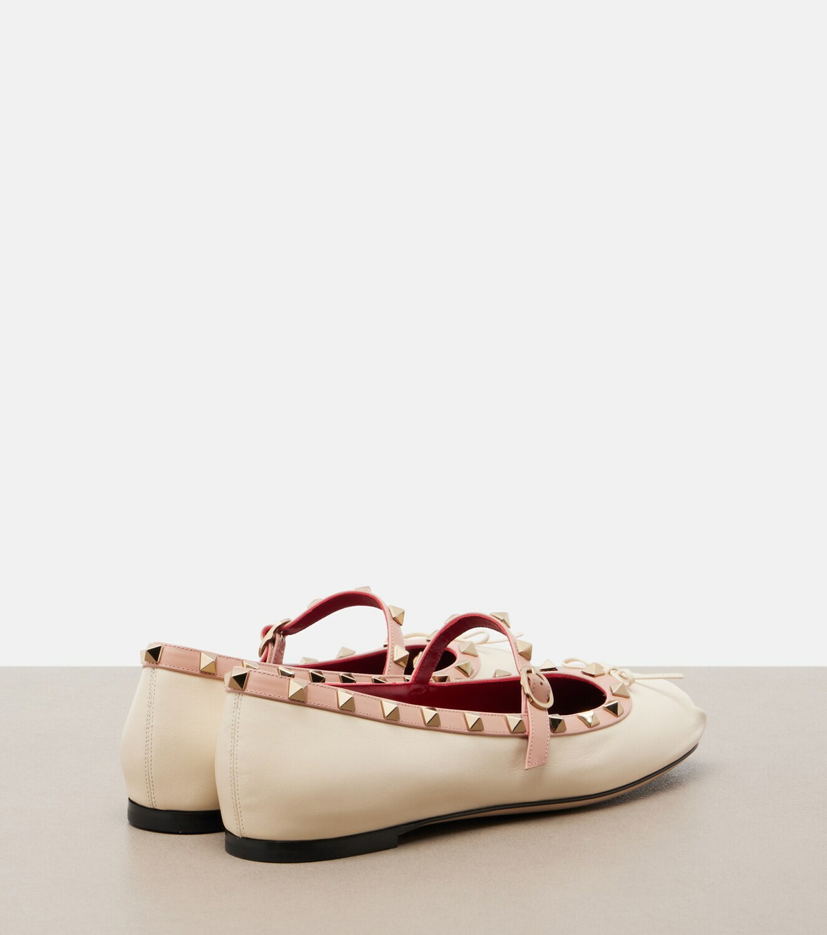 Valentino Garavani Rockstud leather Mary Jane flats