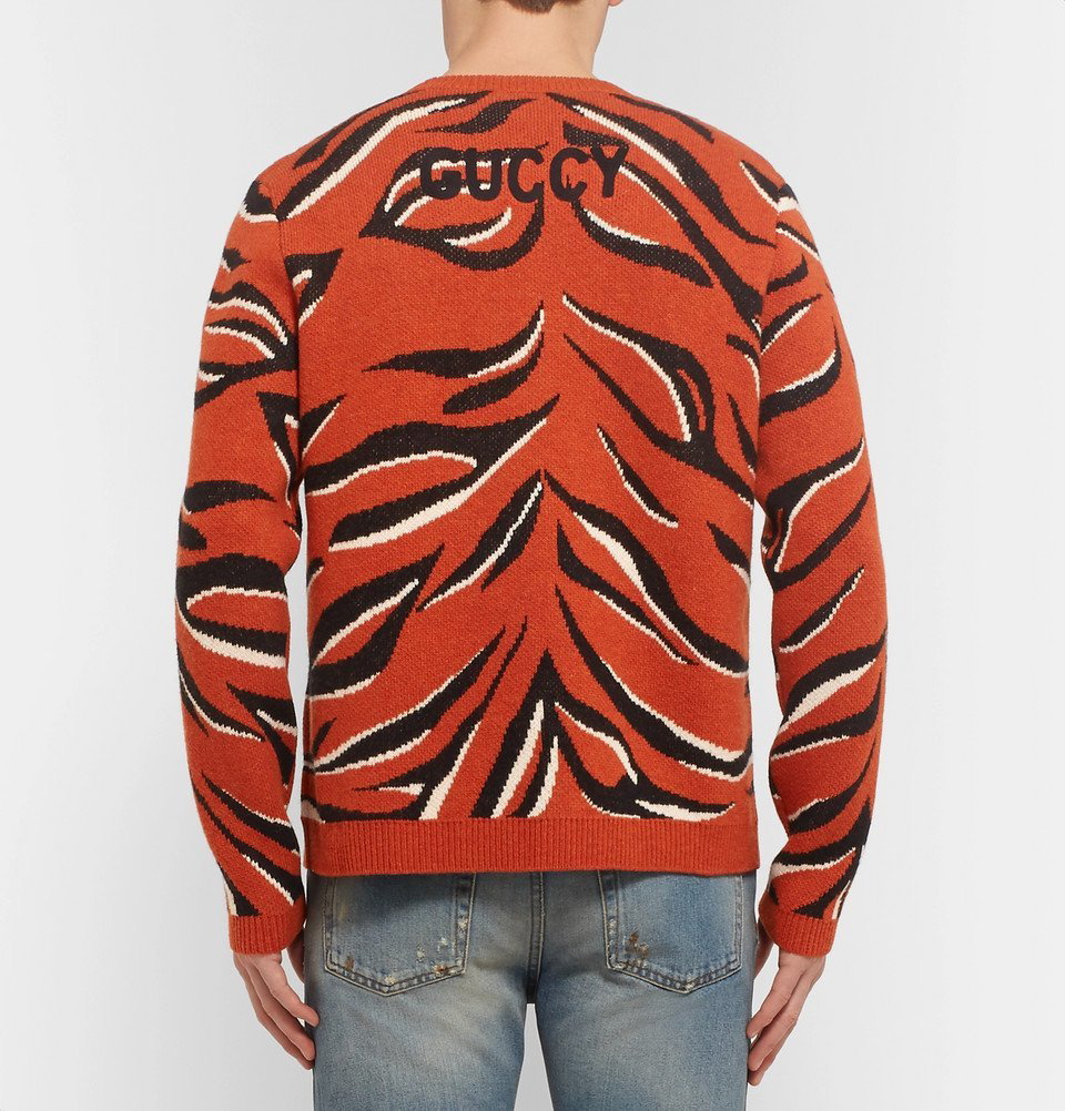 Tiger Intarsia Jumper - Luxury Knitwear and Sweatshirts - Ready to Wear, Men 1A9SZP