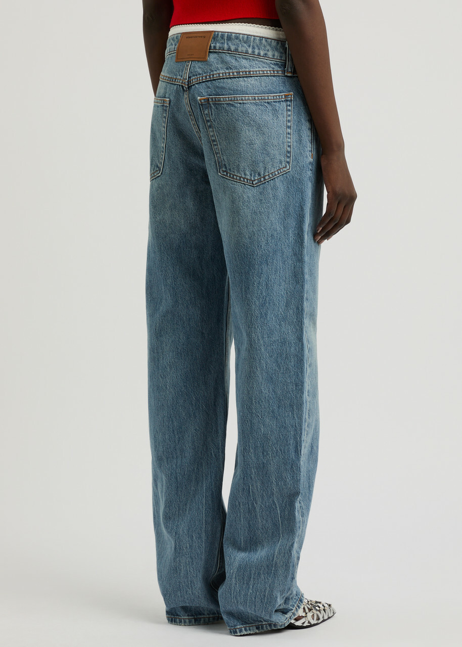 Alexanderwang.t Underwear-effect Straight-leg Jeans Blue