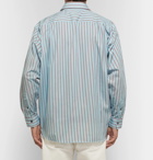 Acne Studios - Oversized Striped Cotton-Twill Shirt - Men - Light blue
