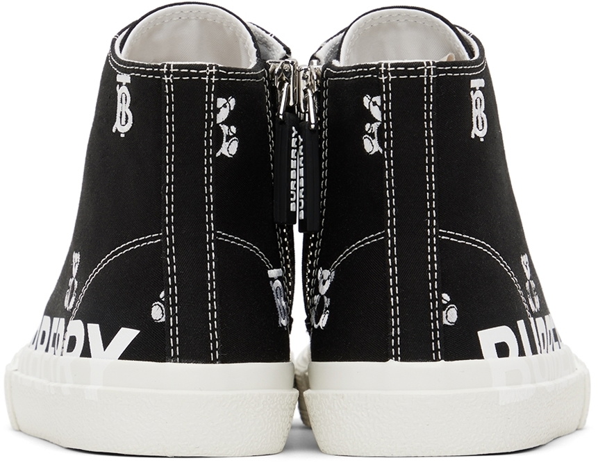 Burberry Kids Black Montage Print Sneakers