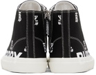 Burberry Kids Black Montage Print Sneakers