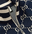 Gucci - Striped Logo-Intarsia Cotton Track Jacket - Navy