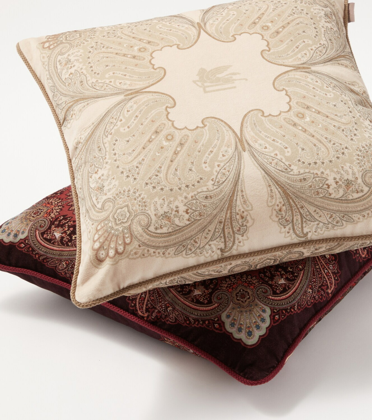 Etro Pegaso paisley cotton velvet cushion