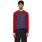 Marc Jacobs Navy and Red Heaven by Marc Jacobs Demon Raglan Long Sleeve T-Shirt