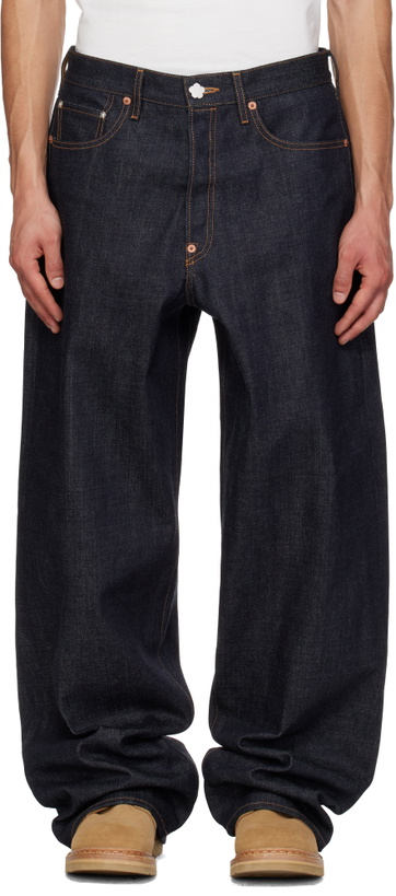 Photo: Kenzo Indigo Turn Up Wide Fit Jeans