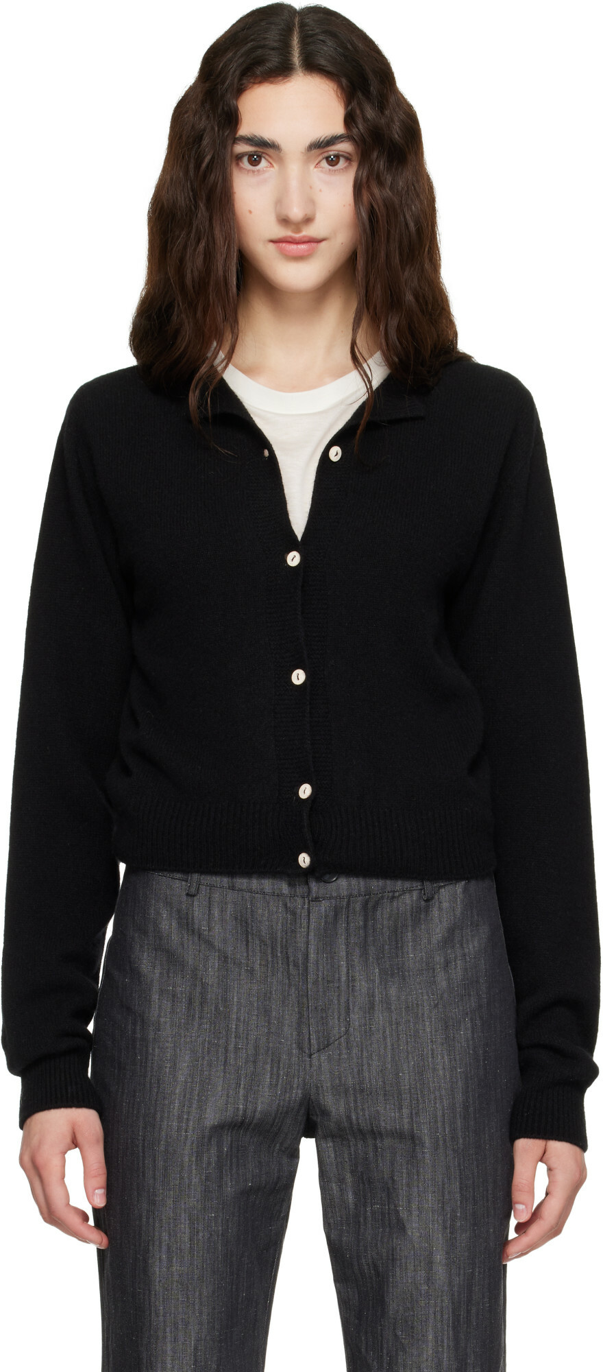 Baserange Black Tier Cardigan