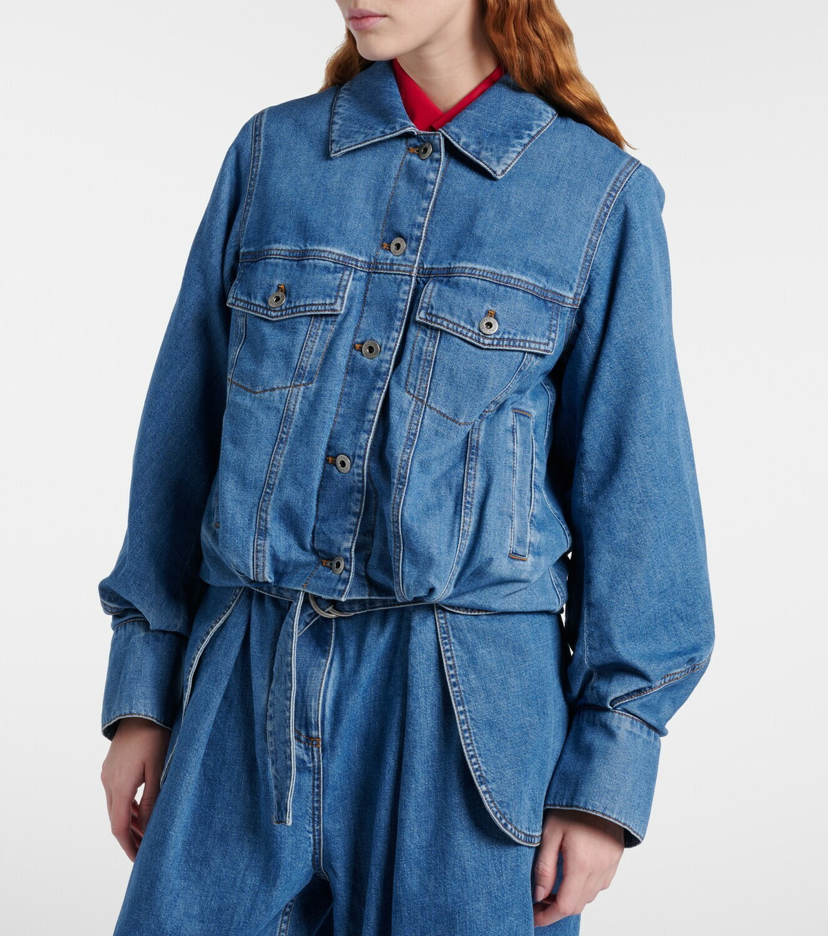 Loewe Gathered denim jacket