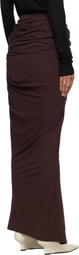 Entire Studios Brown Drape Maxi Skirt