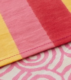 Lisa Corti Camelia Magenta Large cotton tablecloth